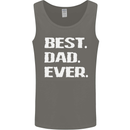 Best Dad Ever Funny Father's Day Mens Vest Tank Top Charcoal