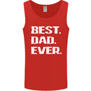 Best Dad Ever Funny Father's Day Mens Vest Tank Top Red