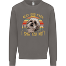 Best Dog Ever I Shih Tzu Not Funny Mens Sweatshirt Jumper Charcoal
