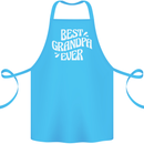 Best Grandpa Ever Grandparents Day Cotton Apron 100% Organic Turquoise