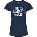 Best Grandpa Ever Grandparents Day Womens Petite Cut T-Shirt Navy Blue