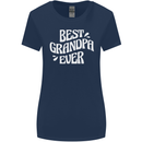 Best Grandpa Ever Grandparents Day Womens Wider Cut T-Shirt Navy Blue