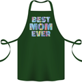 Best Mom Ever Tie Died Effect Mother's Day Cotton Apron 100% Organic Forest Green