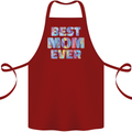 Best Mom Ever Tie Died Effect Mother's Day Cotton Apron 100% Organic Maroon