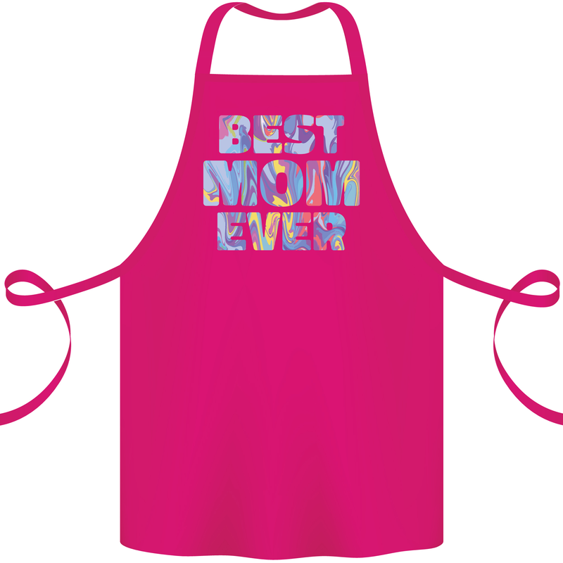 Best Mom Ever Tie Died Effect Mother's Day Cotton Apron 100% Organic Pink