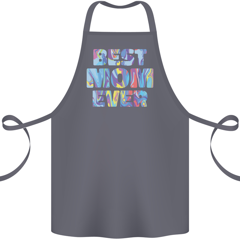 Best Mom Ever Tie Died Effect Mother's Day Cotton Apron 100% Organic Steel