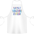 Best Mom Ever Tie Died Effect Mother's Day Cotton Apron 100% Organic White