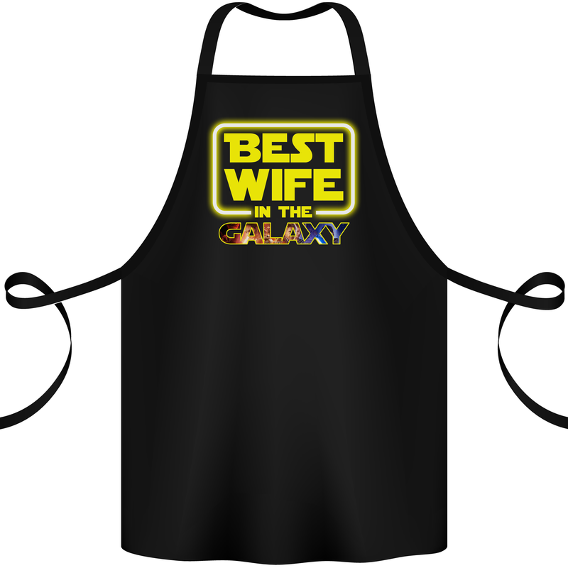 Best Wife In the Galaxy Cotton Apron 100% Organic Black