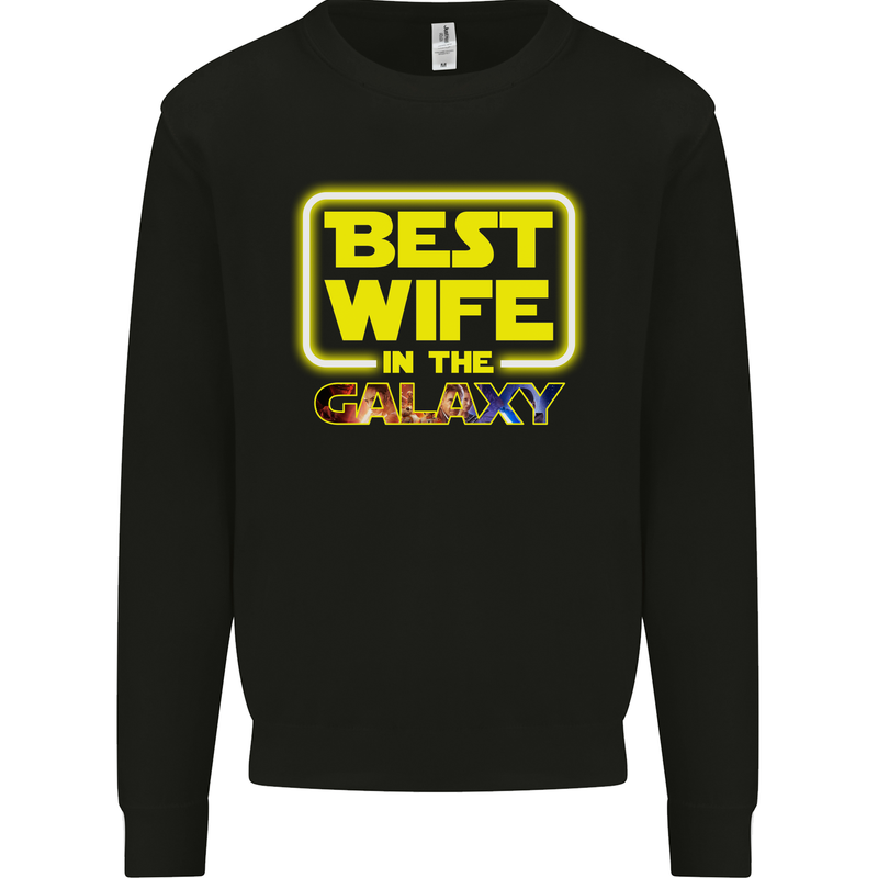 Best Wife In the Galaxy Mens Sweatshirt Jumper Black
