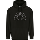 Bicycle Lungs Cyclist Funny Cycling Bike Childrens Kids Hoodie Black