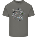 Bicycle Parts Cycling Cyclist Cycle Bicycle Mens Cotton T-Shirt Tee Top Charcoal
