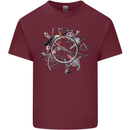 Bicycle Parts Cycling Cyclist Cycle Bicycle Mens Cotton T-Shirt Tee Top Maroon