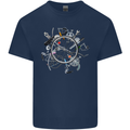 Bicycle Parts Cycling Cyclist Cycle Bicycle Mens Cotton T-Shirt Tee Top Navy Blue