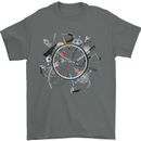 Bicycle Parts Cycling Cyclist Cycle Bicycle Mens T-Shirt Cotton Gildan Charcoal