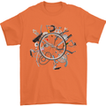Bicycle Parts Cycling Cyclist Cycle Bicycle Mens T-Shirt Cotton Gildan Orange