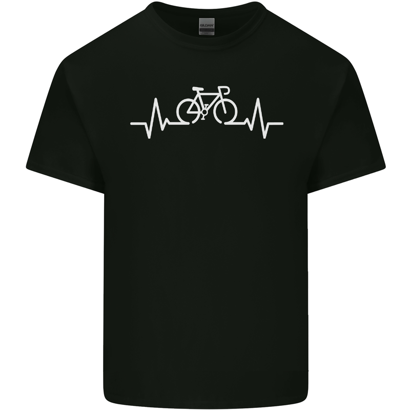 Bicycle Pulse Cycling Cyclist Bike MTB Mens Cotton T-Shirt Tee Top Black