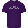Bicycle Pulse Cycling Cyclist Bike MTB Mens Cotton T-Shirt Tee Top Purple