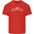 Bicycle Pulse Cycling Cyclist Bike MTB Mens Cotton T-Shirt Tee Top Red