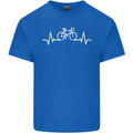 Bicycle Pulse Cycling Cyclist Bike MTB Mens Cotton T-Shirt Tee Top Royal Blue