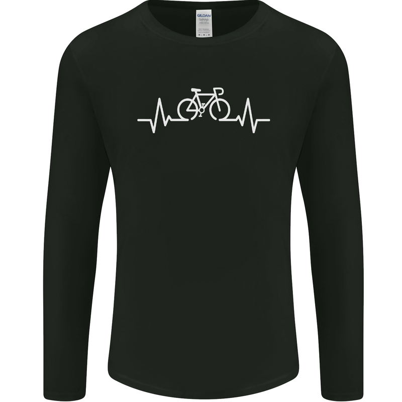 Bicycle Pulse Cycling Cyclist Bike MTB Mens Long Sleeve T-Shirt Black