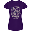 Bicycle Rider Classic Cyclist Funny Cycling Womens Petite Cut T-Shirt Purple