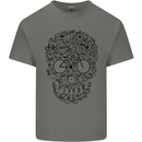 Bicycle Skull Cyclist Funny Cycling  Bike Kids T-Shirt Childrens Charcoal