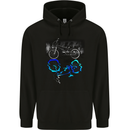 Bicyle Reflection Cycling Cyclist Bike Mens Hoodie Black