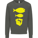 Big Fish Little Fish Cardboard Box Music Kids Sweatshirt Jumper Storm Grey