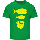 Big Fish Little Fish Cardboard Box Music Mens Cotton T-Shirt Tee Top Irish Green
