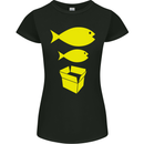 Big Fish Little Fish Cardboard Box Music Womens Petite Cut T-Shirt Black