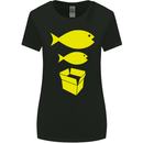 Big Fish Little Fish Cardboard Box Music Womens Wider Cut T-Shirt Black