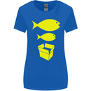 Big Fish Little Fish Cardboard Box Music Womens Wider Cut T-Shirt Royal Blue