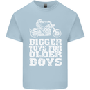 Bigger Toys Older Boys Motorbike Biker Mens Cotton T-Shirt Tee Top Light Blue