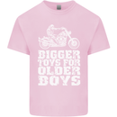 Bigger Toys Older Boys Motorbike Biker Mens Cotton T-Shirt Tee Top Light Pink