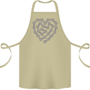 Bike Heart Chain Cycling Biker Motorcycle Cotton Apron 100% Organic Khaki