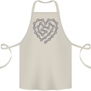 Bike Heart Chain Cycling Biker Motorcycle Cotton Apron 100% Organic Natural
