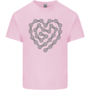 Bike Heart Chain Cycling Biker Motorcycle Mens Cotton T-Shirt Tee Top Light Pink