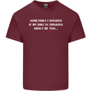 Bike Thinks of Me Cycling Biker Motorbike Mens Cotton T-Shirt Tee Top Maroon