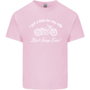 Bike for My Wife Best Swap Ever Motorcycle Mens Cotton T-Shirt Tee Top Light Pink