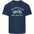 Bike for My Wife Best Swap Ever Motorcycle Mens Cotton T-Shirt Tee Top Navy Blue