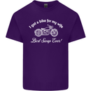 Bike for My Wife Best Swap Ever Motorcycle Mens Cotton T-Shirt Tee Top Purple