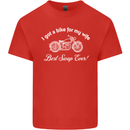 Bike for My Wife Best Swap Ever Motorcycle Mens Cotton T-Shirt Tee Top Red