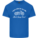 Bike for My Wife Best Swap Ever Motorcycle Mens Cotton T-Shirt Tee Top Royal Blue