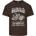Biker A Normal Dad Father's Day Motorcycle Mens Cotton T-Shirt Tee Top Dark Chocolate