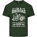 Biker A Normal Dad Father's Day Motorcycle Mens Cotton T-Shirt Tee Top Forest Green