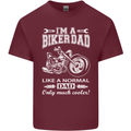 Biker A Normal Dad Father's Day Motorcycle Mens Cotton T-Shirt Tee Top Maroon