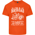 Biker A Normal Dad Father's Day Motorcycle Mens Cotton T-Shirt Tee Top Orange