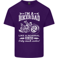 Biker A Normal Dad Father's Day Motorcycle Mens Cotton T-Shirt Tee Top Purple