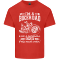 Biker A Normal Dad Father's Day Motorcycle Mens Cotton T-Shirt Tee Top Red