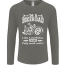 Biker A Normal Dad Father's Day Motorcycle Mens Long Sleeve T-Shirt Charcoal